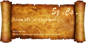 Szemján Csongor névjegykártya